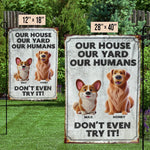 Protected By Paws And Jaws - Dog Personalized Custom Flag - Gift For Dog Lovers, Pet Lovers