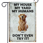 Protected By Paws And Jaws - Dog Personalized Custom Flag - Gift For Dog Lovers, Pet Lovers