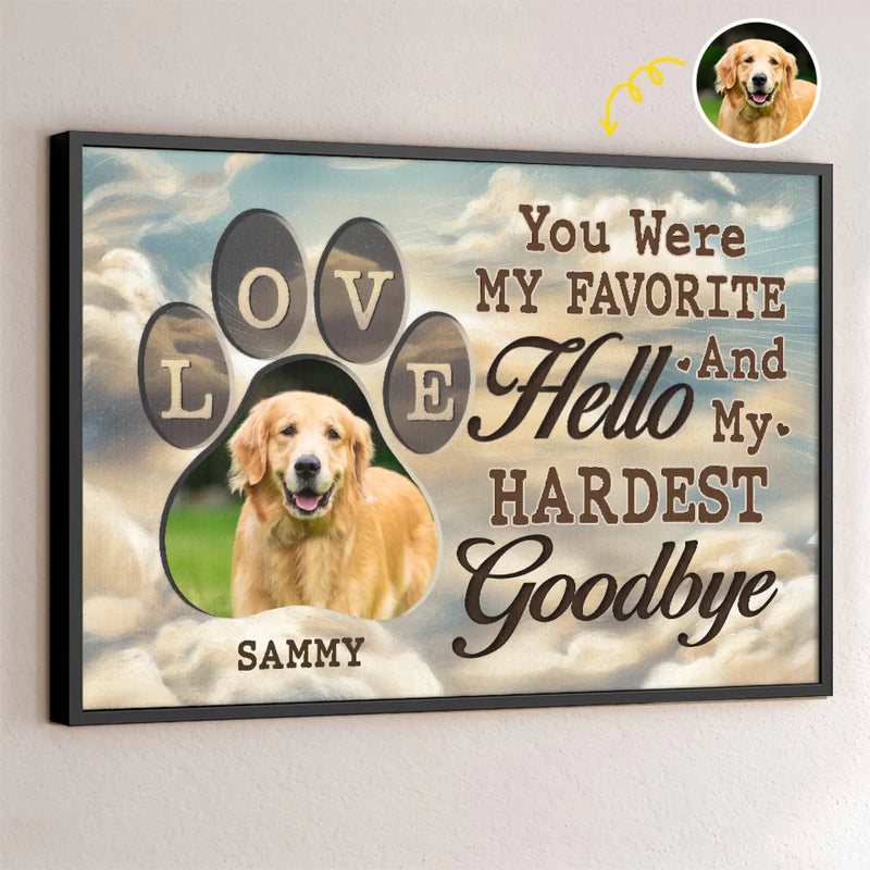 Custom Photo My Pawprints May No Longer Be In Your House - Memorial Personalized Custom Horizontal Poster - Sympathy Gift For Pet Owners, Pet Lovers