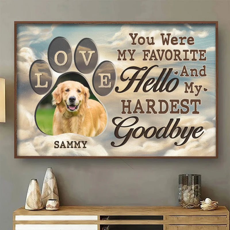 Custom Photo My Pawprints May No Longer Be In Your House - Memorial Personalized Custom Horizontal Poster - Sympathy Gift For Pet Owners, Pet Lovers