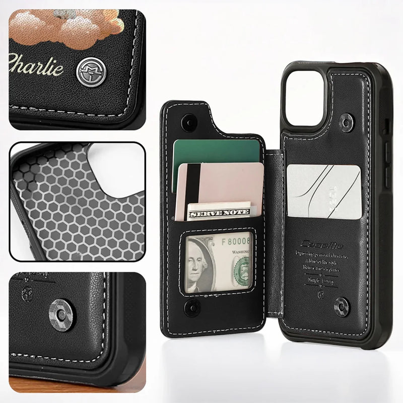 Custom Photo Forever In My Heart, My Sweet Friend - Memorial Personalized Custom Leather Flip Wallet Phone Case - Sympathy Gift For Pet Owners, Pet Lovers