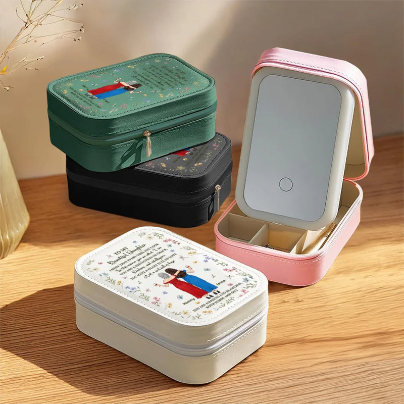 You Have A Heart Full Of Love - Family Personalized Custom Jewelry Box LED Makeup - Gift For Mom, Daughter