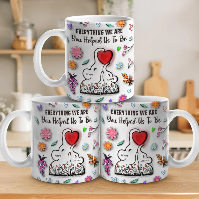 Thanks For Being A Great Mom - Family Personalized Custom 3D Inflated Effect Printed Mug - Gift For Mom, Daughter