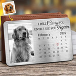 Custom Photo Always In My Heart, Forever My Friend - Memorial Personalized Custom Aluminum Wallet Card - Sympathy Gift For Dog Lovers, Pet Owners
