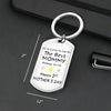 Lucky Me, The Best Mom Belongs To Me - Family Personalized Custom Keychain - Mother's Day, Baby Shower Gift, Gift For First Mom