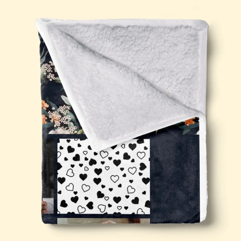 Custom Photo It's A Big Hug From Us - Family Personalized Custom Blanket - Gift For Grandma, Grandkid
