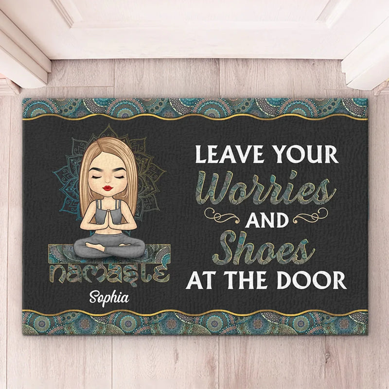 Good Vibes Only - Yoga Personalized Custom Home Decor Decorative Mat - House Warming Gift For Yoga Lovers