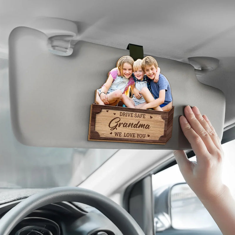 Custom Photo Together We Make A Family - Family Personalized Custom Car Visor Clip - Mother's Day, Gift For Family Members, Mom, Grandma