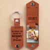 Custom Photo I Have The Best Mom Ever - Family Personalized Custom Engraved Leather Keychain - Mother's Day, Baby Shower Gift, Gift For First Mom