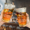 Blood Makes Us Brothers - Family Personalized Custom Beer Glass - Gift For Family Members