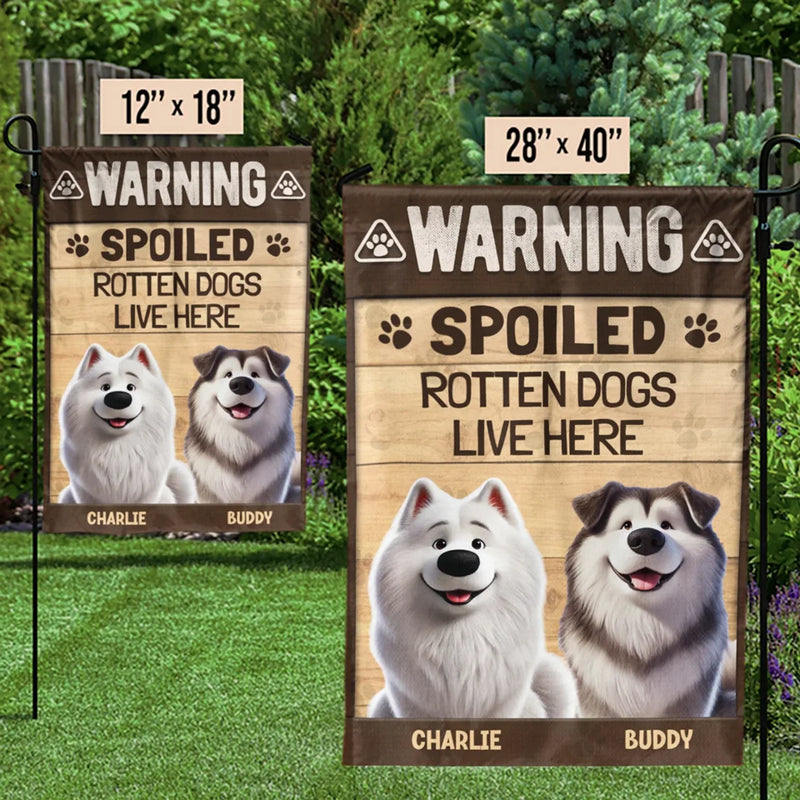 A Little Bit Rotten And A Lotta Love - Dog Personalized Custom Flag - Gift For Pet Owners, Pet Lovers