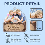 Custom Photo Drive Safe And Keep Our Hearts Whole - Family Personalized Custom Car Ornament - Acrylic Custom Shaped - Gift For Grandma