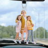 Custom Photo Drive Safe And Come Back To Us - Family Personalized Custom Car Ornament - Acrylic Custom Shaped - Gift For Mom, Grandma
