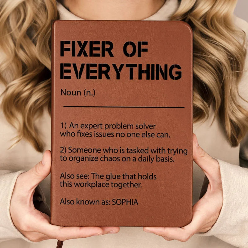 Also Known As - Coworker Personalized Custom Leather Journal - Appreciation, Retirement Gift For Coworkers, Work Friends, Colleagues