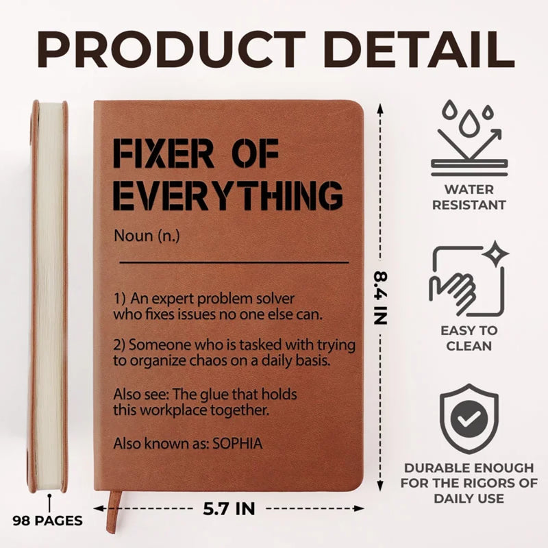 Also Known As - Coworker Personalized Custom Leather Journal - Appreciation, Retirement Gift For Coworkers, Work Friends, Colleagues