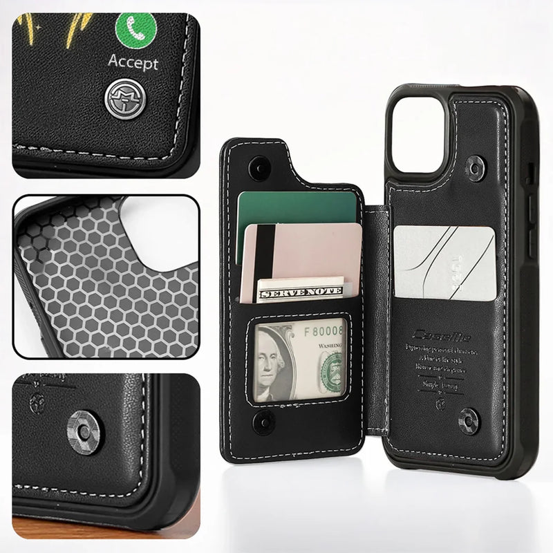 Custom Photo The Call I Wish I Could Make - Memorial Personalized Custom Leather Flip Wallet Phone Case - Sympathy Gift For Family Members
