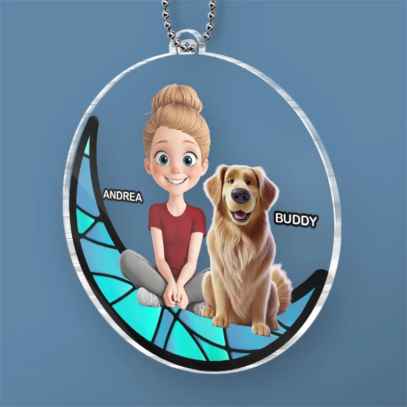 No Treat Can Match My Love For You - Dog & Cat Personalized Custom Car Ornament - Acrylic Custom Shaped - Gift For Pet Owners, Pet Lovers