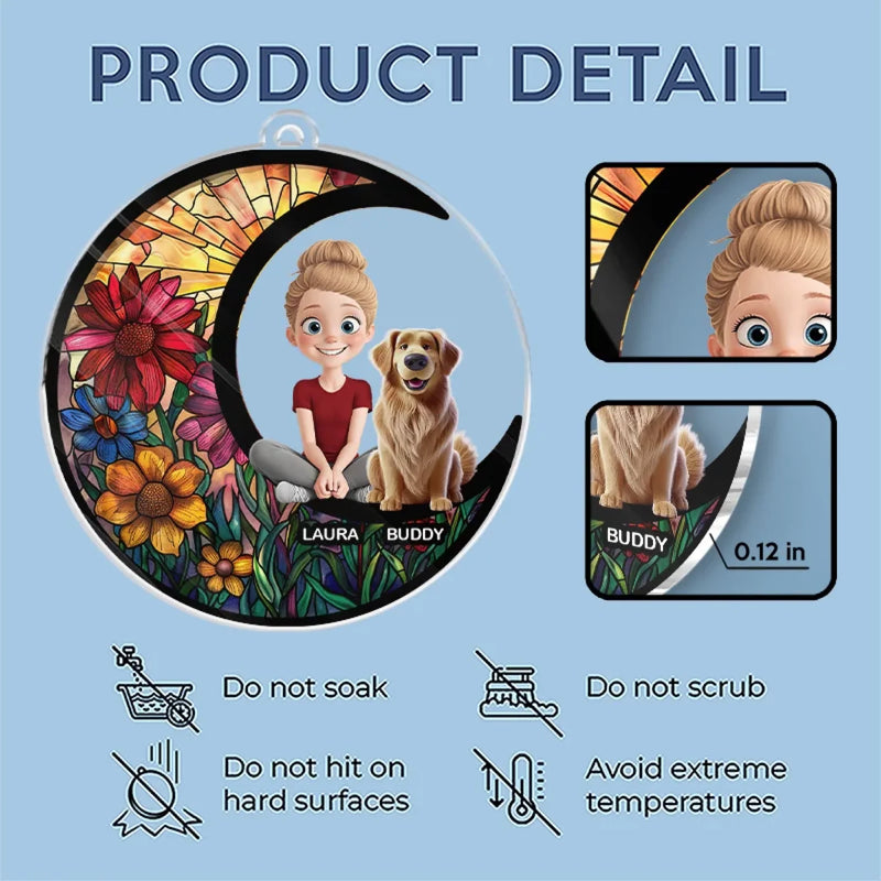 You’re My Daily Dose Of Happiness - Dog & Cat Personalized Custom Car Ornament - Acrylic Custom Shaped - Gift For Dog Lovers, Kids