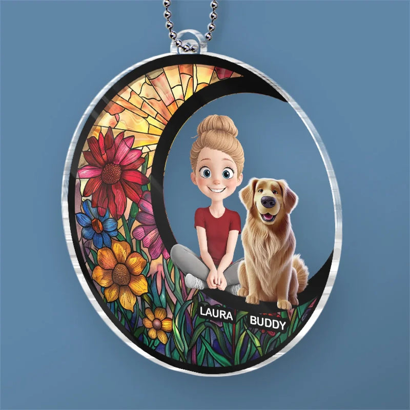 You’re My Daily Dose Of Happiness - Dog & Cat Personalized Custom Car Ornament - Acrylic Custom Shaped - Gift For Dog Lovers, Kids