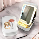 Stay Golden And Shine Your Light - Family Personalized Custom Jewelry Box LED Makeup - Gift For Women