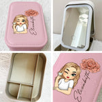 Stay Golden And Shine Your Light - Family Personalized Custom Jewelry Box LED Makeup - Gift For Women