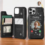 Custom Photo You Are Always In My Mind - Memorial Personalized Custom Leather Flip Wallet Phone Case - Sympathy Gift For Dad
