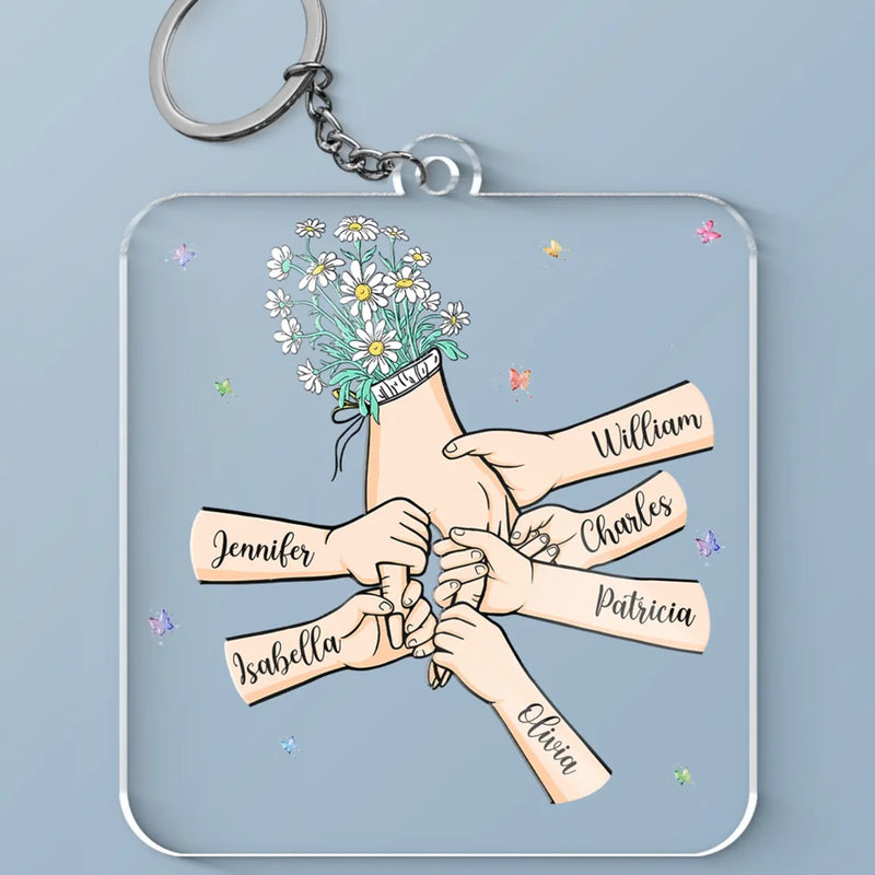 A Mother’s Love Is Endless, Just Like Her Patience - Family Personalized Custom Shaped Acrylic Keychain - Mother's Day, Gift For Mom, Grandma