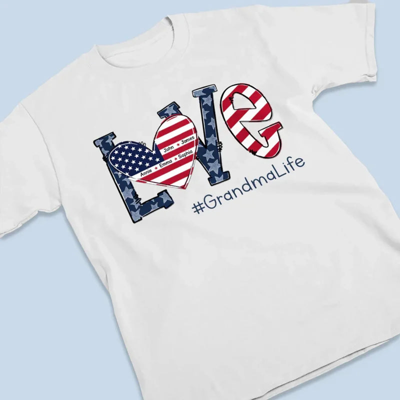 Your Love Is The Heart Of Our Home - Family Personalized Custom Unisex T-shirt, Premium T-shirt, Hoodie - 4th Of July, Mother's Day, Gift For Mom, Grandma