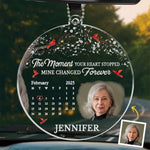 Custom Photo Your Love Lives On In Us - Memorial Personalized Custom Car Ornament - Acrylic Custom Shaped - Sympathy Gift For Family
