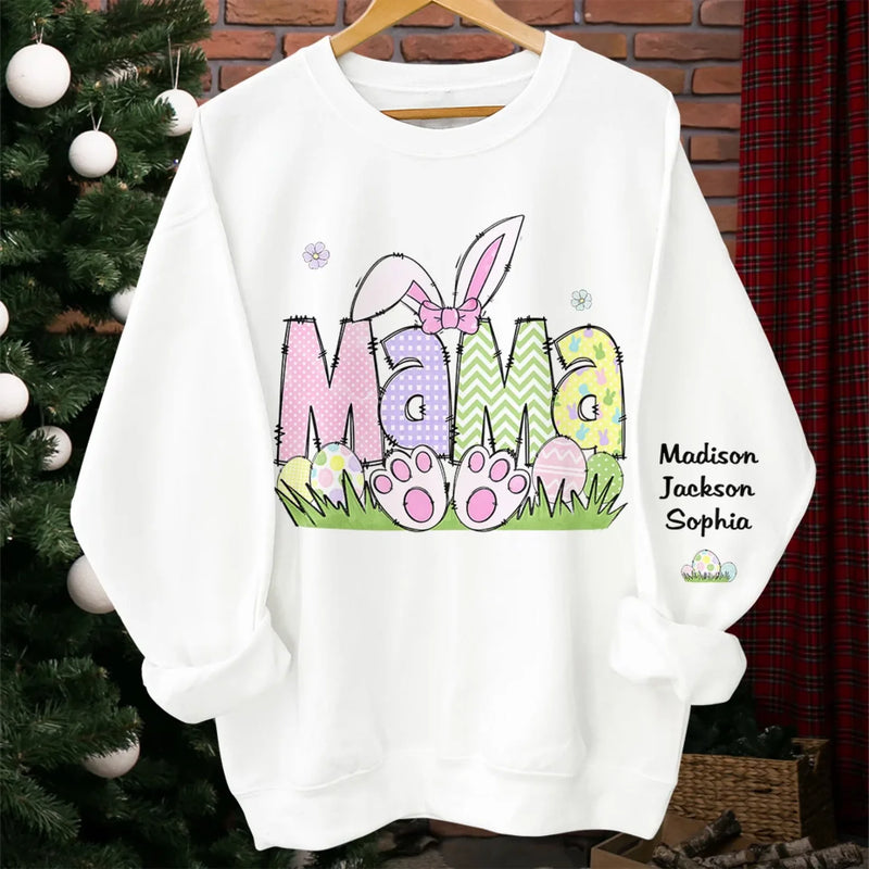 Grandma’s Love Is My Strength - Family Personalized Custom Unisex Sweatshirt, Hoodie With Design On Sleeve - Gift For Mom, Grandma