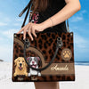 Love Is A Wet Nose And A Wagging Tail - Dog & Cat Personalized Custom Leather Handbag - Gift For Pet Owners, Pet Lovers