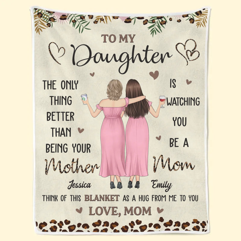 A Mother’s Love Is Endless And Unconditional - Family Personalized Custom Blanket - Mother's Day, Gift For Mom, Daughter