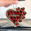 A Grandmother’s Heart Is A Home Where Love Never Fades - Family Personalized Custom Car Ornament - Acrylic Custom Shaped - Gift For Mom, Grandma