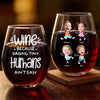 Custom Photo Perfect For The Mom Or Grandma Who Means The World To You - Family Personalized Custom Wine Glass - Gift For Mom, Grandma