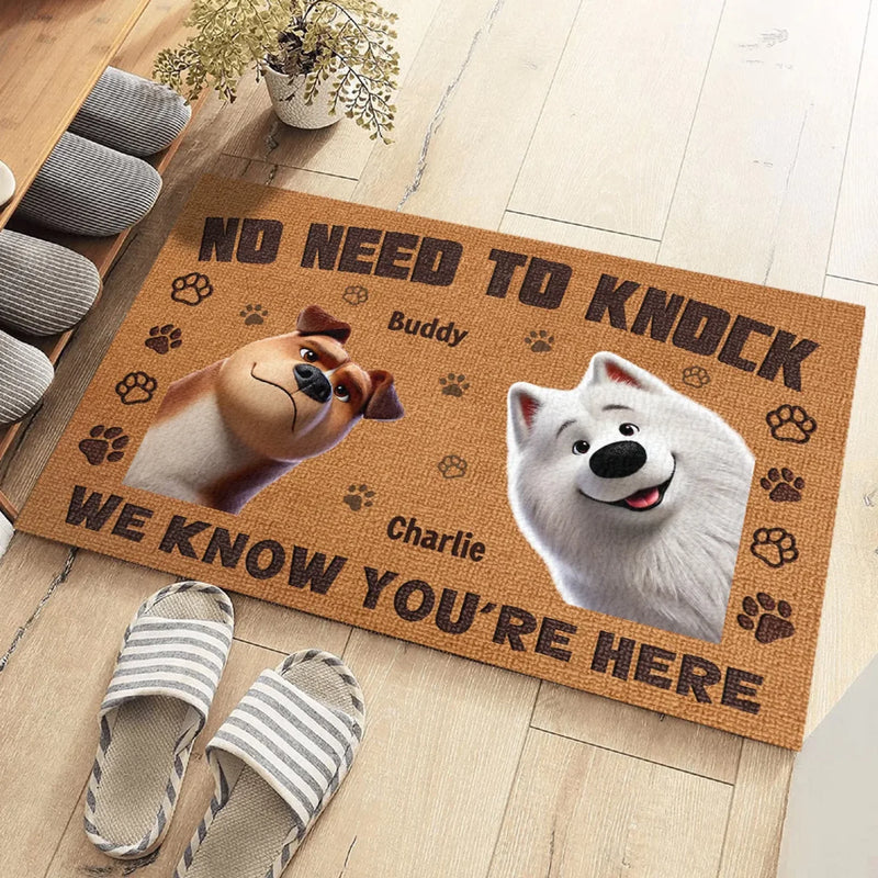 Home Protected By Paws - Dog Personalized Custom Home Decor Decorative Mat - House Warming Gift For Pet Owners, Pet Lovers