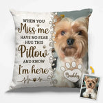 Custom Photo Four Paws, One Heart - Memorial Personalized Custom Pillow - Sympathy Gift For Dog Lovers, Pet Owners