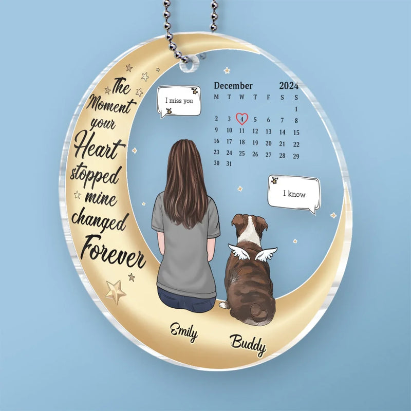 A Star In The Sky, A Paw Print On My Heart - Memorial Personalized Custom Car Ornament - Acrylic Custom Shaped - Sympathy Gift For Pet Owners, Pet Lovers