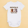 My Dogs, My Guardians - Dog Personalized Custom Baby Onesie - Baby Shower Gift, Gift For Pet Owners, Pet Lovers
