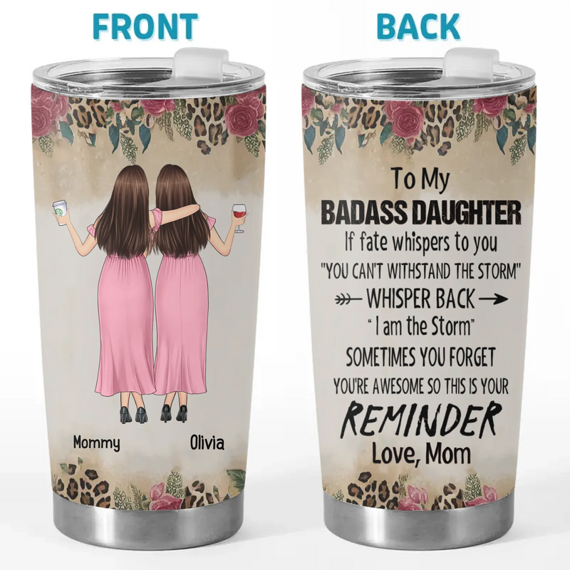Always By Your Side - Family Personalized Custom Tumbler - Gift For Mom, Daughter