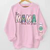 This Mama’s Love is Eggstra Special - Family Personalized Custom Unisex Sweatshirt, Hoodie With Design On Sleeve - Easter Gift For Mom, Grandma