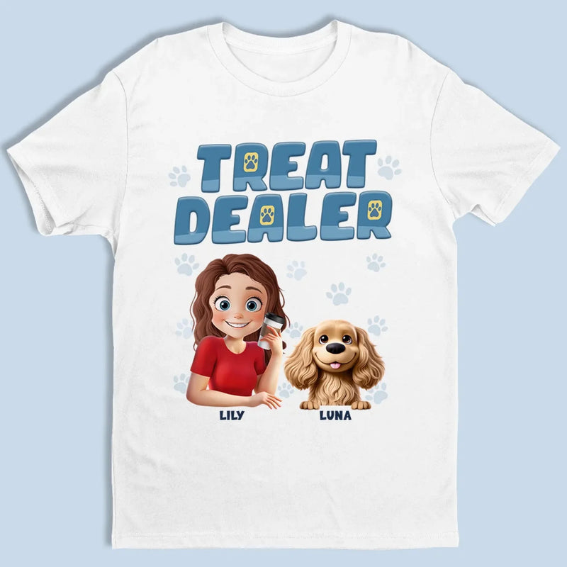 Official Treat Dealer - Dog Personalized Custom Unisex T-shirt, Premium T-shirt, Hoodie - Gift For Pet Owners, Pet Lovers