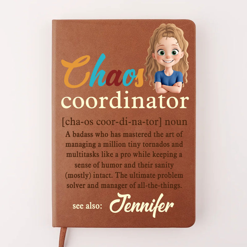 When Life Gets Messy, Write It Down - Coworker Personalized Custom Leather Journal - Appreciation, Retirement Gift For Coworkers, Work Friends, Colleagues