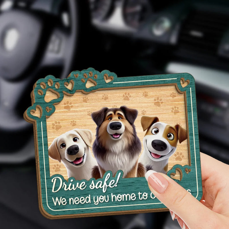 We Need You Home To Cuddle Us - Dog & Cat Personalized Custom Car Visor Clip - Gift For Pet Owners, Pet Lovers