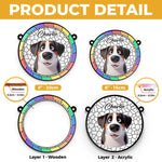 A Pup’s Peek Is A Heart’s Treat - Dog Personalized Window Hanging Suncatcher Ornament - Gift For Dog Lovers
