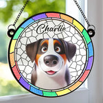 A Pup’s Peek Is A Heart’s Treat - Dog Personalized Window Hanging Suncatcher Ornament - Gift For Dog Lovers