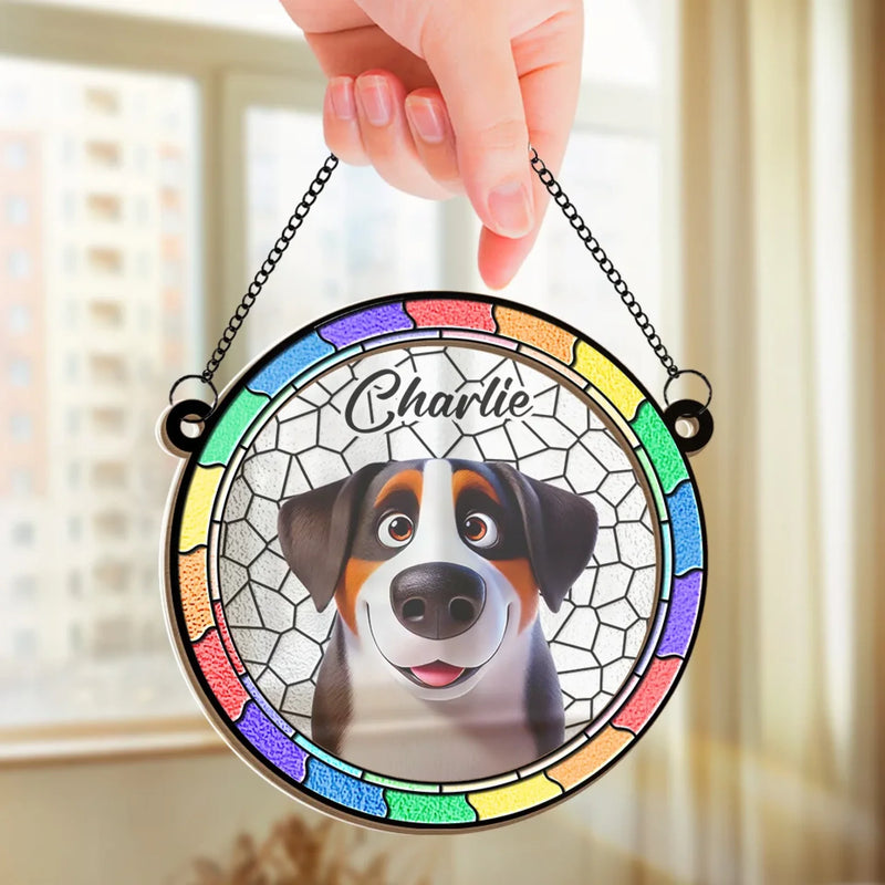 A Pup’s Peek Is A Heart’s Treat - Dog Personalized Window Hanging Suncatcher Ornament - Gift For Pet Owners, Pet Lovers