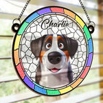 A Pup’s Peek Is A Heart’s Treat - Dog Personalized Window Hanging Suncatcher Ornament - Gift For Dog Lovers