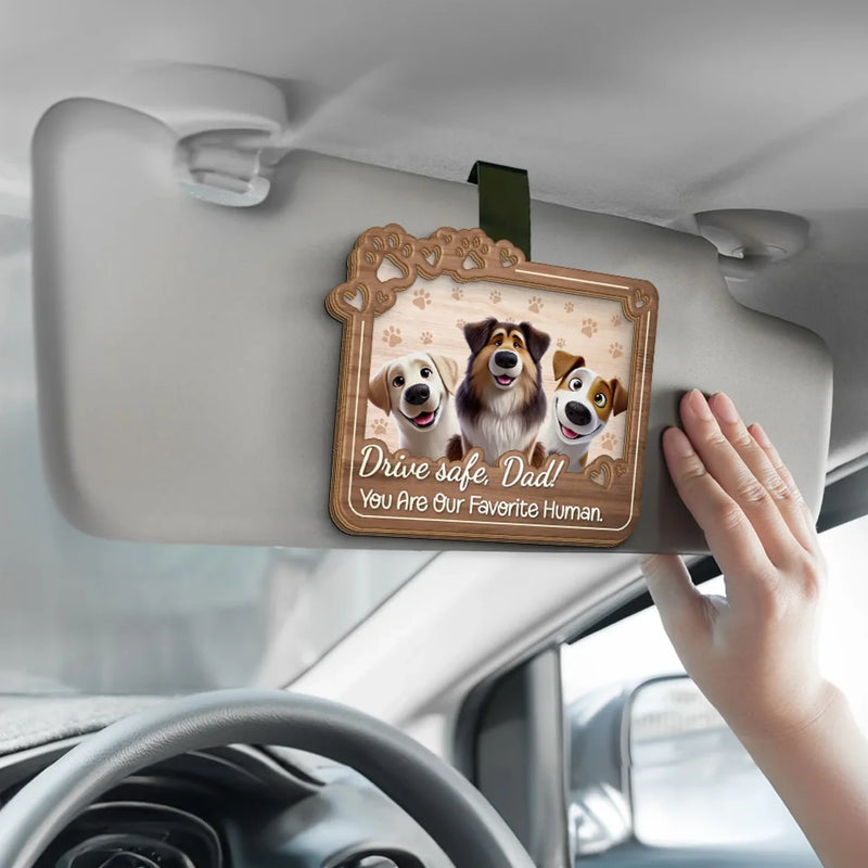 A Reminder From Your Furry Best Friend - Dog & Cat Personalized Custom Car Visor Clip - Gift For Pet Owners, Pet Lovers