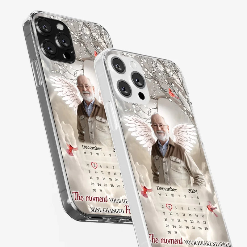 Custom Photo In Our Hearts, You Live On - Memorial Personalized Custom Clear Phone Case - Sympathy Gift For Family Members