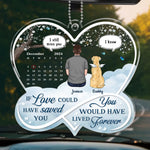 The Love Of A Pet Will Always Be Remembered - Memorial Personalized Custom Car Ornament - Acrylic Custom Shaped - Sympathy Gift For Dog Lovers, Pet Owners